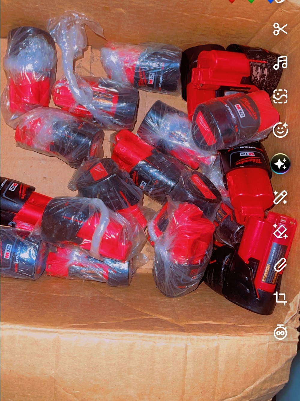 Milwaukee M12 Red/Black Battery Pack Lot